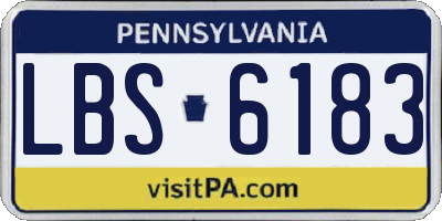 PA license plate LBS6183