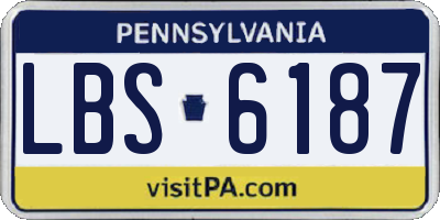 PA license plate LBS6187