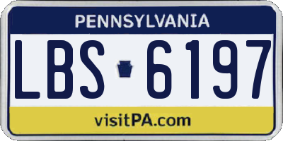 PA license plate LBS6197
