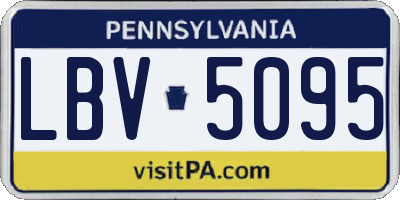PA license plate LBV5095