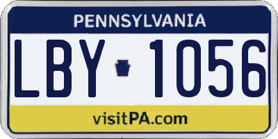 PA license plate LBY1056