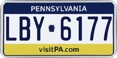 PA license plate LBY6177