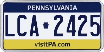 PA license plate LCA2425