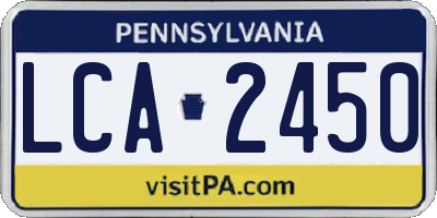 PA license plate LCA2450