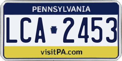 PA license plate LCA2453