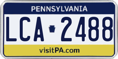 PA license plate LCA2488