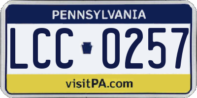 PA license plate LCC0257