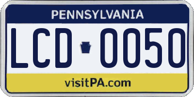 PA license plate LCD0050