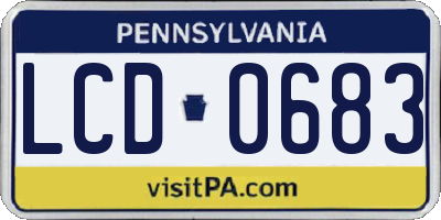 PA license plate LCD0683