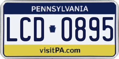PA license plate LCD0895