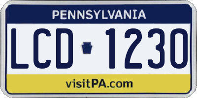PA license plate LCD1230