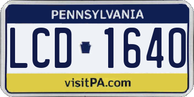 PA license plate LCD1640