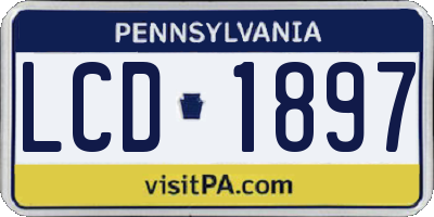 PA license plate LCD1897