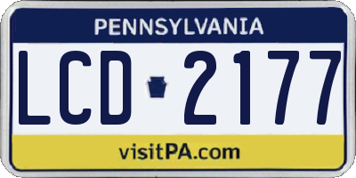 PA license plate LCD2177