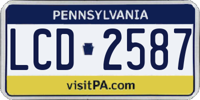 PA license plate LCD2587