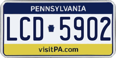 PA license plate LCD5902