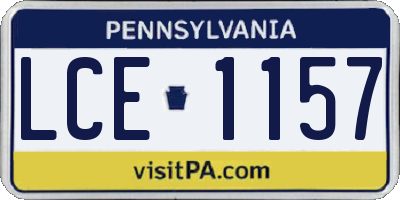 PA license plate LCE1157