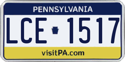 PA license plate LCE1517