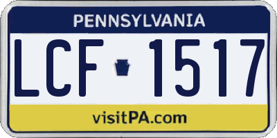 PA license plate LCF1517