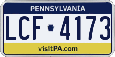 PA license plate LCF4173