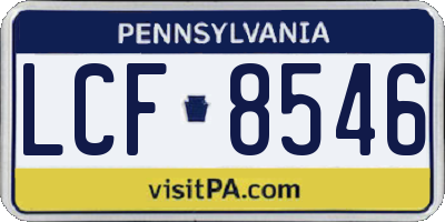 PA license plate LCF8546