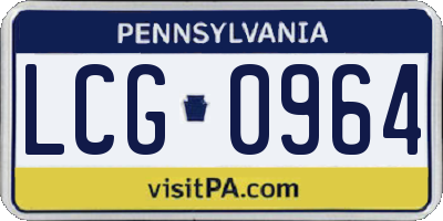 PA license plate LCG0964