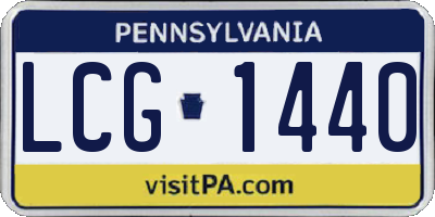 PA license plate LCG1440