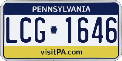 PA license plate LCG1646