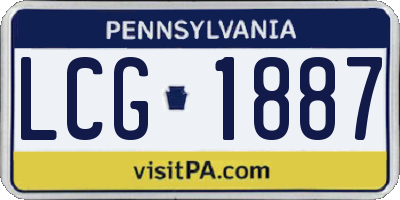 PA license plate LCG1887