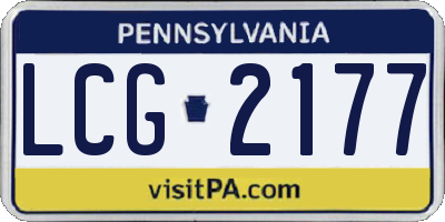 PA license plate LCG2177