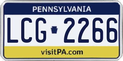 PA license plate LCG2266