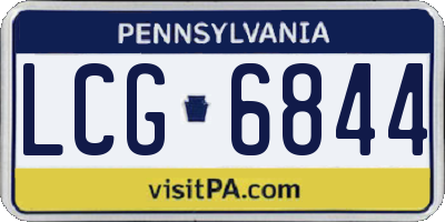 PA license plate LCG6844