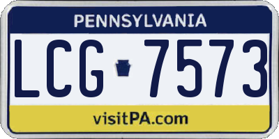 PA license plate LCG7573