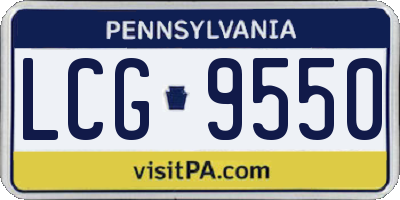 PA license plate LCG9550