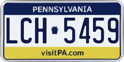 PA license plate LCH5459