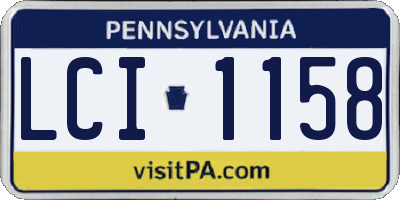 PA license plate LCI1158
