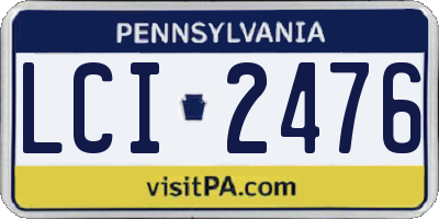 PA license plate LCI2476