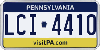 PA license plate LCI4410