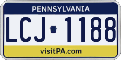 PA license plate LCJ1188