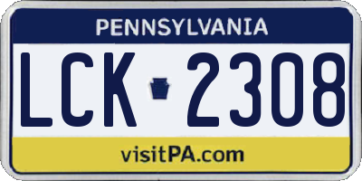 PA license plate LCK2308
