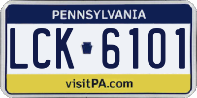 PA license plate LCK6101