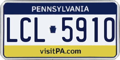PA license plate LCL5910