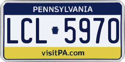 PA license plate LCL5970