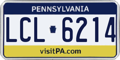 PA license plate LCL6214