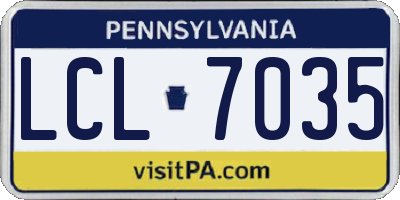 PA license plate LCL7035