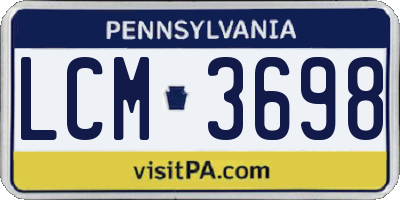 PA license plate LCM3698