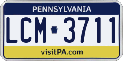 PA license plate LCM3711