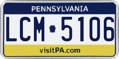 PA license plate LCM5106