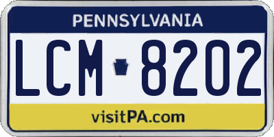PA license plate LCM8202