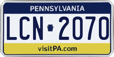 PA license plate LCN2070